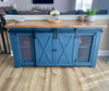 Rustic Farmhouse Buffet With Barn And Hinged Doors
