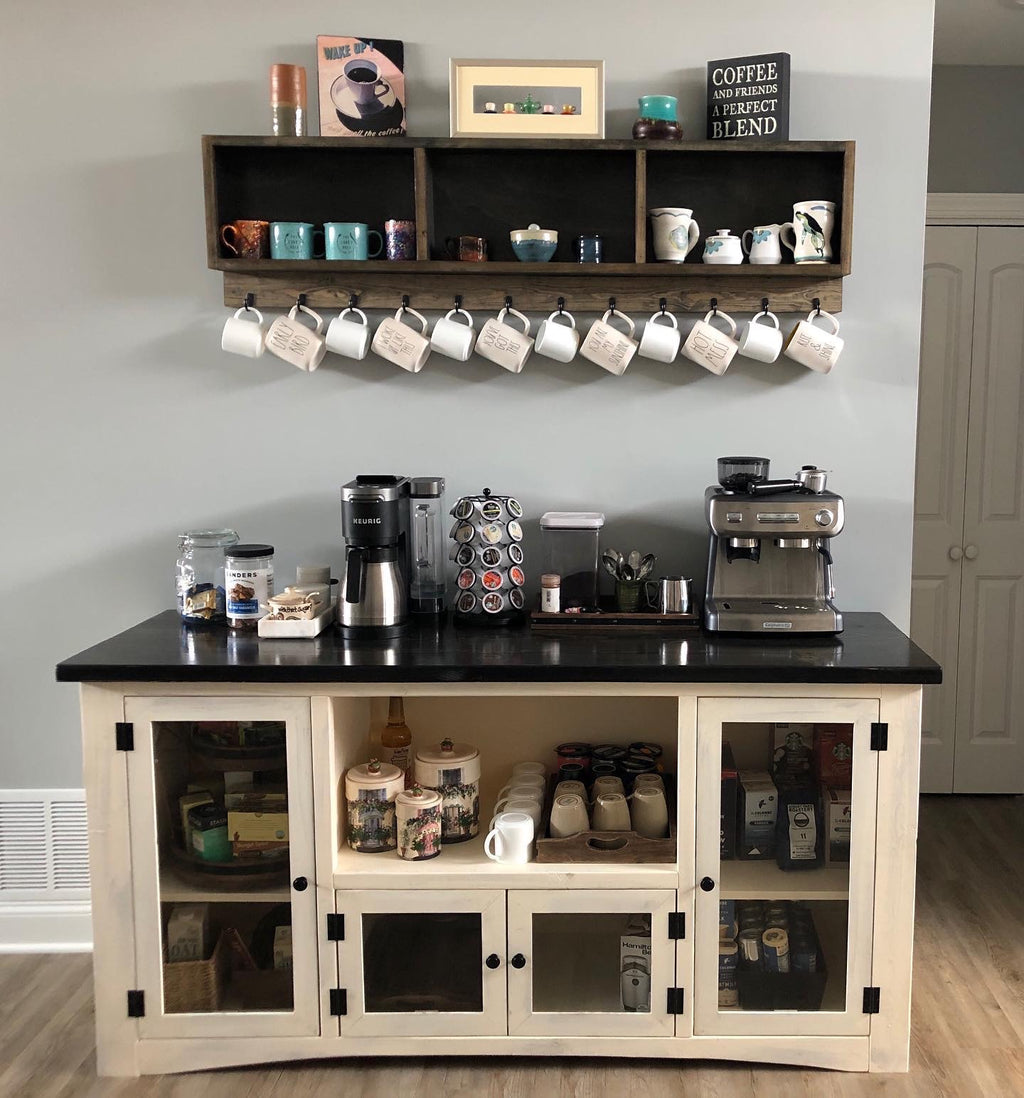 Coffee Bar or Kitchen Island Shelf